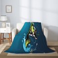 thumbnail image 2 of Sikiie Big bass fish1 Print Cozy Flannel Fleece Throw Blanket: Lightweight & Thick for All Seasons - Perfect for Women, Men, & Kids-60"x50", 2 of 6