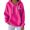 Hot Pink, variant on Women's Solid Color Textured Hoodie, Breast Cancer Awareness Pullover with Drawstring Hood and Pockets, Soft Casual Sweatshirt for Support Events, Daily Wear and Fundraiser Activities Sky Blue S
