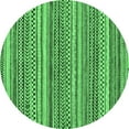 thumbnail image 1 of Ahgly Company Indoor Round Oriental Emerald Green Modern Area Rugs, 4' Round, 1 of 4