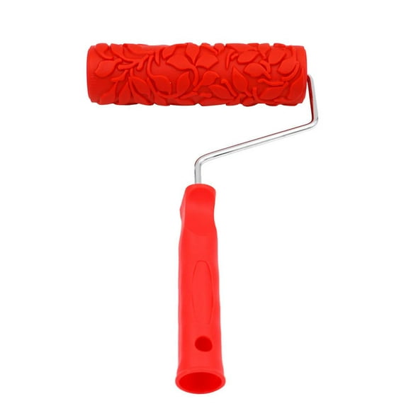 7" Embossing Paint Roller with Brush Sleeve Tool with Handle - 11, 7 Inch