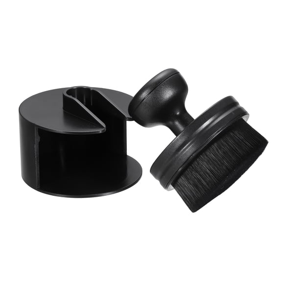 Uxcell Car Tire Shine Applicator Brush PBT Automotive Tire Dressing Brush Car Cleaning Duster with Storage Stand for Auto Detailing Cleaning, Black