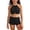 z-260428-1-Black, variant on Girls Two Pieces Swimwear Back Bikini Set Adjustable Straps Bathing Suit 7-16Y