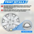 thumbnail image 7 of 4Pcs/set Wheel Rims Cover Hubcaps ,13 Inch Universal Snap On Car Truck SUV Wheel Covers PP Material （13-Inch, Silver), 7 of 7