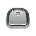 thumbnail image 3 of Wells Sinkware  Craftsmen Series 24-inch 16-gauge Undermount D-Shape Single Bowl Stainless Steel Kitchen Sink Package, 3 of 4
