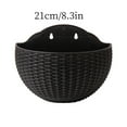 thumbnail image 2 of LLDYYDS Wall Planter, Half Round Imitation Rattan Railing Planter, Vertical Wall Hanging Planter with S Hooks, Decorative Wall Pots for, 2 of 3