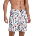 thumbnail image 2 of Fotbe Nautical And Pirate Owls Pantalones Cortos de Pijama para Hombre, Ropa de Dormir, Pantalones de Pijama Cortos para Hombre-4X-Large, 2 of 6