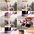 thumbnail image 4 of Baalaka French Press Coffee Maker, Coffee Press of 18/8 Stainless Steel Filter 11.8 OZ, Mini Camping French Press for Travel& Home Gift, 4 of 5