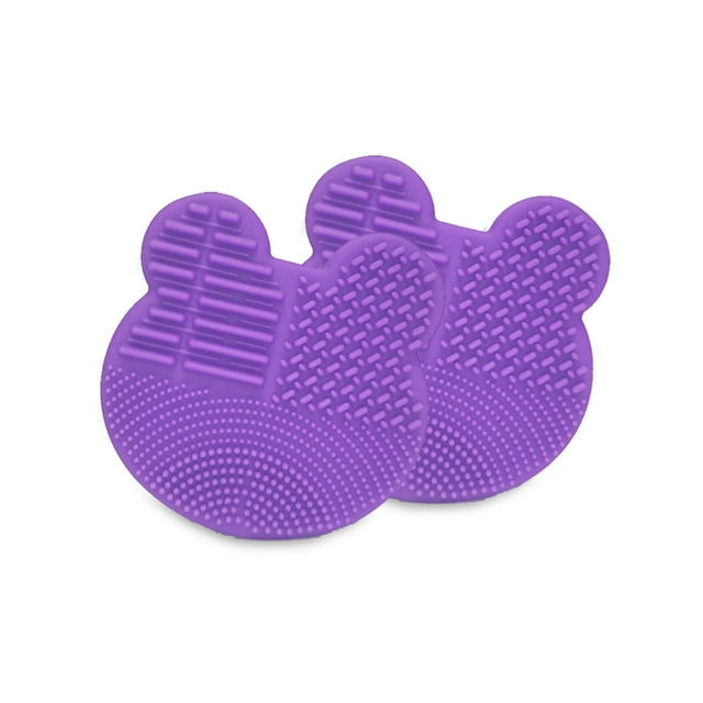 Makeup Brush Cleaning Mat - Silicone Brush Cleaning Pad - Portable Make Up Brush Cleaner - Cosmetic Brush Scrubber, Washing Tool with Big Suction Cups