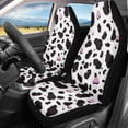 thumbnail image 2 of XYZCANDO Set of 2 Auto Seat Covers Set for Interior Car Seat Covers Protector Decorative, SUV Van Sedan Car Front Seat Covers, Cowhide Pattern, 2 of 10