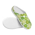 thumbnail image 3 of Lsque Kiwi Lemon Pattern Womens Comfort Cotton on Scuff With Memory Foam and Anti-skid Sole Slipper-40/41, 3 of 7