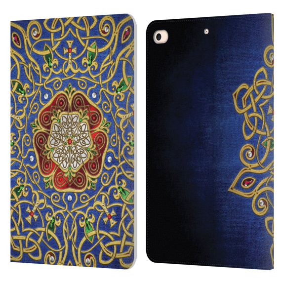Head Case Designs Officially Licensed Brigid Ashwood Celtic Wisdom 3 Rose Leather Book Wallet Case Cover Compatible with Apple iPad mini (2019)