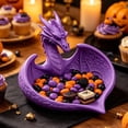 thumbnail image 4 of 3D Printed Dragon Trinket Dish, Fantasy Jewellery Tray, Desk Organiser | Small Key Tray and Ring Holder, Fantasy Desktop Ornament for Coins and Accessories(Purple), 4 of 6