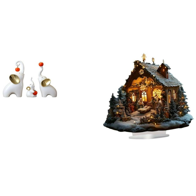 Esculturas Familiares De Elefantes Y Adornos Acrílicos Independientes, Estatuas Decorativas De Animales Para Escritorios, Salas De Estar, Dormitorios, Fiestas, Estanterías, Festivales.