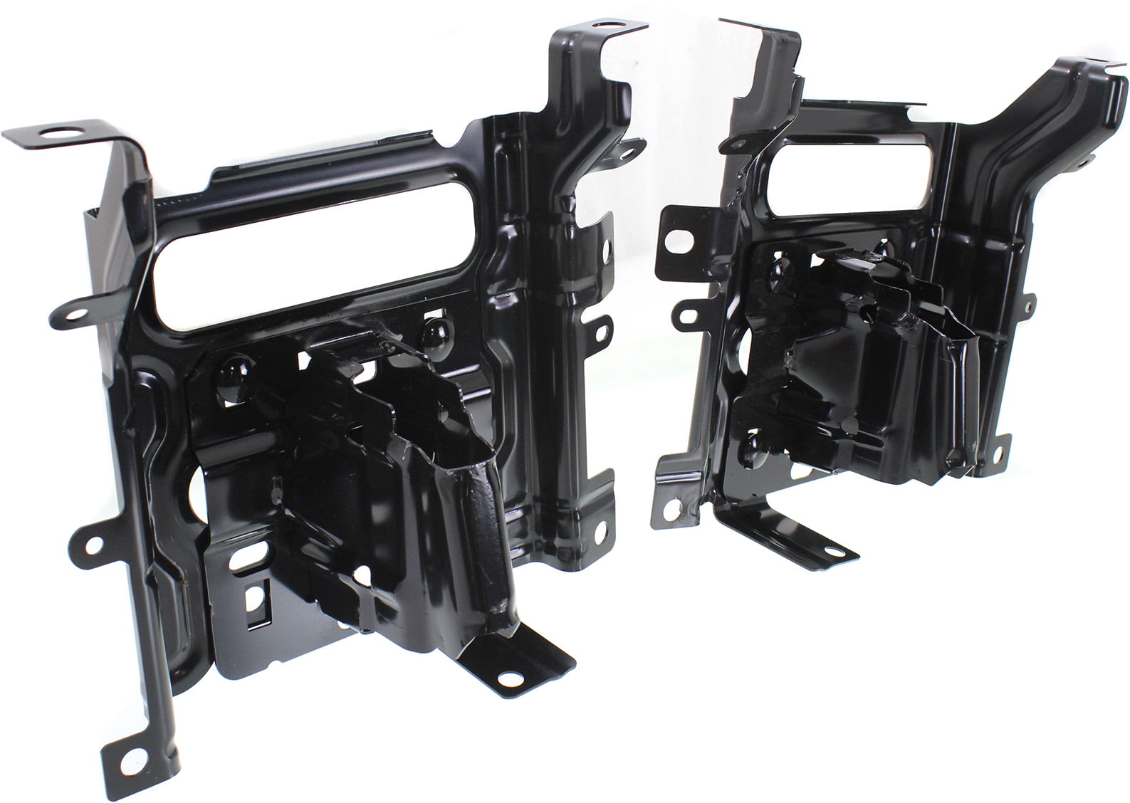Front Bumper Bracket Compatible with RAM 1500 P/U 2013-2018 Set of 2 Steel 2 Piece Bumper Type All Cab Types