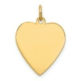 thumbnail image 2 of 14k Rose Gold Solid Plain .027 Gauge Engraveable Heart Disc Charm Pendant, 2 of 3