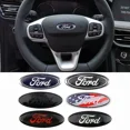 thumbnail image 2 of Pegatina con emblema central para volante de coche, 58 x 22 mm, para Ford Focus 3 MK2 Fiesta MK7 Mondeo Mk4 Fusion Kuga Transit Edge F150, 2 of 5