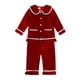 thumbnail image 1 of Conjuntos de pijamas de terciopelo rojo para niños y niñas, ropa de dormir de manga larga con botones, ropa de vacaciones para niños, 2 piezas, Navidad, 2022, 1 of 4