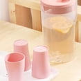 thumbnail image 2 of MasteelfCA 2200ML Large Capacity Beverage Storage Container Heat Resistant Cold Water Jug Plastic Juice Pitcher Household Teapot Kettle (Pink), 2 of 7