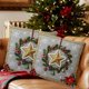 thumbnail image 5 of Seyotauo Christmas Linen Pillow Cover 18x18 inch with Imitation Embroidery Festive Patterns Cover for Farmhouse Bedroom Sofa Home Decor,Flax Craft for Christmas Pillow Cover,Hidden Zipper Easy to Use, 5 of 6