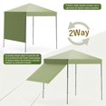 thumbnail image 4 of Toldo Gazebo Plegable Portátil 1.8x1.8m, Carpa de Jardín Impermeable con Protección UV, Panel Lateral, Altura Ajustable, Rápida Apertura para Patio, Fiestas y Eventos - Light Green, 4 of 8