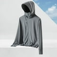 thumbnail image 3 of Men's Sun Protection Hoodie Shirt UPF 50+ Long Sleeves UV Protection SPF With Face Shield, 3 of 5