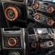 thumbnail image 5 of Para F150 interruptor de aire acondicionado remolque 4WD VOL perilla botón embellecedor para Ford F150 XLT 2016 2017 2018 2019 aluminio naranja 6 piezas (no para 2021 2022), 5 of 5