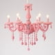 thumbnail image 2 of Candil de Techo Cristal Cortado D'Gala Iluminación DG9132 Rosa de 6 Luces, 2 of 4