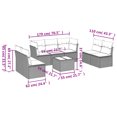 thumbnail image 2 of vidaXL 8 Piece Garden Sofa Set with Cushions Beige Poly Rattan, 2 of 5