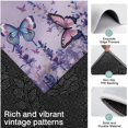 thumbnail image 3 of Purple Butterfly Flower Pattern Kitchen Rugs Sets Of 3,Kitchen Runner Rugs Non Skid Washable,Decorative Kitchen Floor Mats for Kitchen,Sink,Laundry,17"x30"+ 17"x47" + 17"x59", 3 of 6