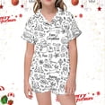 thumbnail image 1 of Ensemble de Pyjama Décontracté Confortable à Manches Courtes pour Filles pour un Coucher Élégant et Porter, 1 of 3