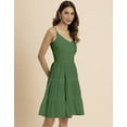 thumbnail image 3 of Moomaya, Knee Length Cotton Dress, Tiered, Casual Cute Summer Dress, 3 of 8