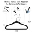 thumbnail image 2 of Ganchos de Terciopelo para Ropa de Bebe 50 Ganchos Plateado Giratorio 360 Grados BLACK Magma Life, 2 of 4