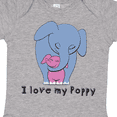 thumbnail image 4 of Inktastic I Love My Poppy Elephant Blue Pink Girls Baby Bodysuit, 4 of 5