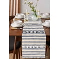 thumbnail image 4 of Ldtrchee Navy Blue Table Runner 48 Inches, Modern Geometric Abstract Art Striped Bed Runner Dresser Scarves Tabletop for Indoor Outdoor Parties/Ceremony/Banquet, 13" x 48", 4 of 8