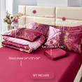 thumbnail image 5 of PERFEMET Burgundy Full Size Comforter Set for Women Men 6-Piece Marble Bed in a Bag Bedding Comforter Set for All Season, 5 of 9