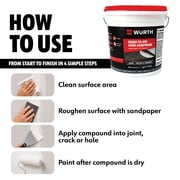 Würth Ready-to-Use Lightweight Joint Compound, 1 gal, Gypsum, Pre-Mixed