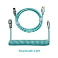 thumbnail image 3 of Viflosae Coiled USB C Cable For Gaming Keyboard Double-Sleeved Mechanical Keyboard Cable With Detachable Metal 1.5M USB-C To USB-A Electronics Gadgets, 3 of 5