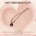 thumbnail image 3 of Pulsera De árbol Genealógico, Oro Rosa, Significado Positivo, Pulsera De árbol De Vida De Acero De Titanio Que No Destiñe Para Aniversario, 3 of 7