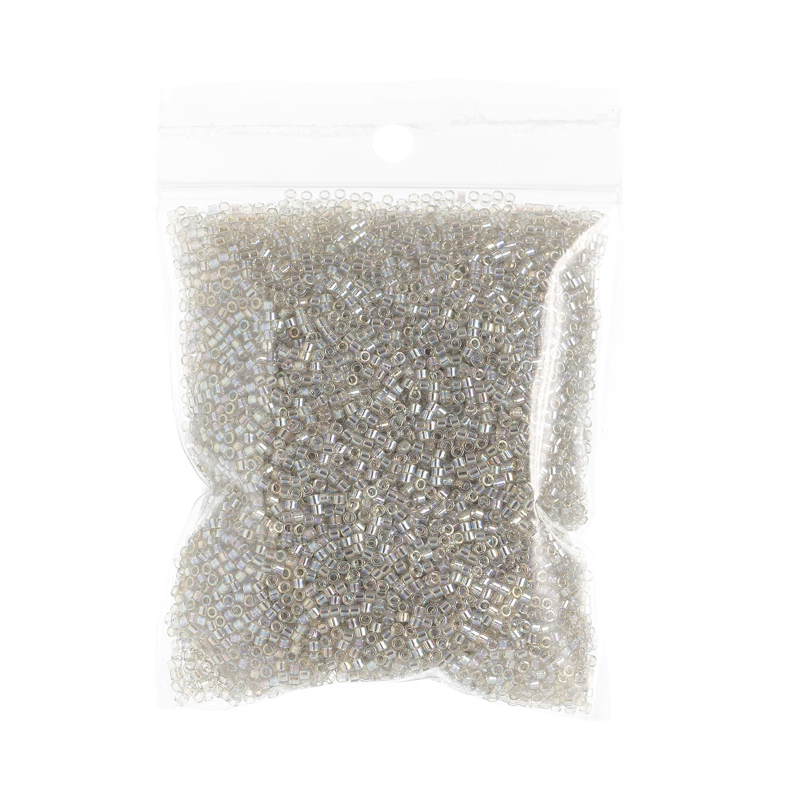 Miyuki Delica 11/0 - Grey Mist Transparent AB DB1251 - 50gms Bag of Japanese Glass Beads
