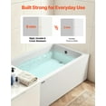thumbnail image 4 of VEVOR Alcove Bathtub, 48" x 30" Contemporary Alcove Acrylic Bathtub, Soaking Bath Tub with Right Hand Drain and Overflow Hole, Large Rectangular Deep Soak Tub for Bathroom with Integral Flange, White, 4 of 9