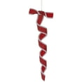 thumbnail image 4 of Northlight 6ct Bonbons Givrés Rouges et Blancs Torsadés Ornements de Noël 9 Pouces, 4 of 6