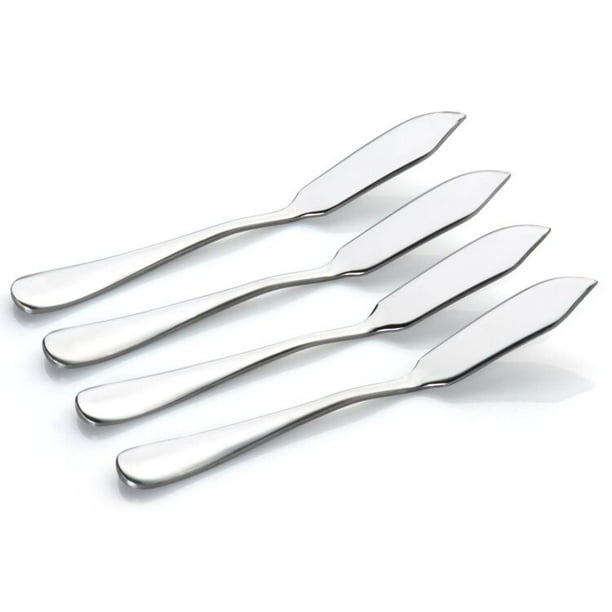 Set of 4 Stainless Butter Knives Utensil Cutlery Luxury Cream Cheese Dessert Jam Spreader