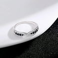 thumbnail image 6 of Emerald and Pear-Cut Lab-Created Black Onyx and Moissanite Toi Et Moi Engagement Ring in 925 Sterling Silver – Bold and Elegant Dual-Stone Design, 6 of 6