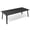Black-94", variant on Pellebant 57" Square Aluminum Outdoor Patio Dining Table for 8, Weather-Resistant Sturdy with Umbrella Hole