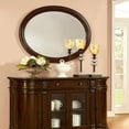 thumbnail image 3 of Furniture of America Ramsaran Traditional Wood Frame Oval Mirror in Brown Cherry, 3 of 5