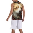 thumbnail image 2 of Sikiie Vintage Colorful Flower Puppy Basketball Jersey Reversible Men's Mesh Athletic Sports Shirts Training Practice S-4XL3X-Large, 2 of 6