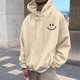 thumbnail image 1 of MHFRRA Sudadera con Capucha para Hombre, Informal, de Manga Larga, con Estampados Delanteros y Traseros, para Uso Diario En Otoño E Invierno Beige, 1 of 5