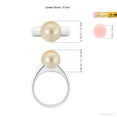 thumbnail image 5 of Angara Solitaire Golden South Sea Cultured Pearl Dome Ring in 14K White Gold for Women | June Birthstone Jewelry for Her, 5 of 8