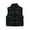 Black, variant on Mens Sleeveless Puffer Vest Lightweight Winter Outerwear Jacket with Stand Collar and Zipper Closure for Casual Daily Wear