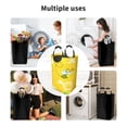 thumbnail image 4 of DouZhe 50L Rectangular Laundry Basket, Yellow Funny Flying Bee Prints Waterproof Foldable Laundry Hamper with Aluminum Handles, 4 of 6